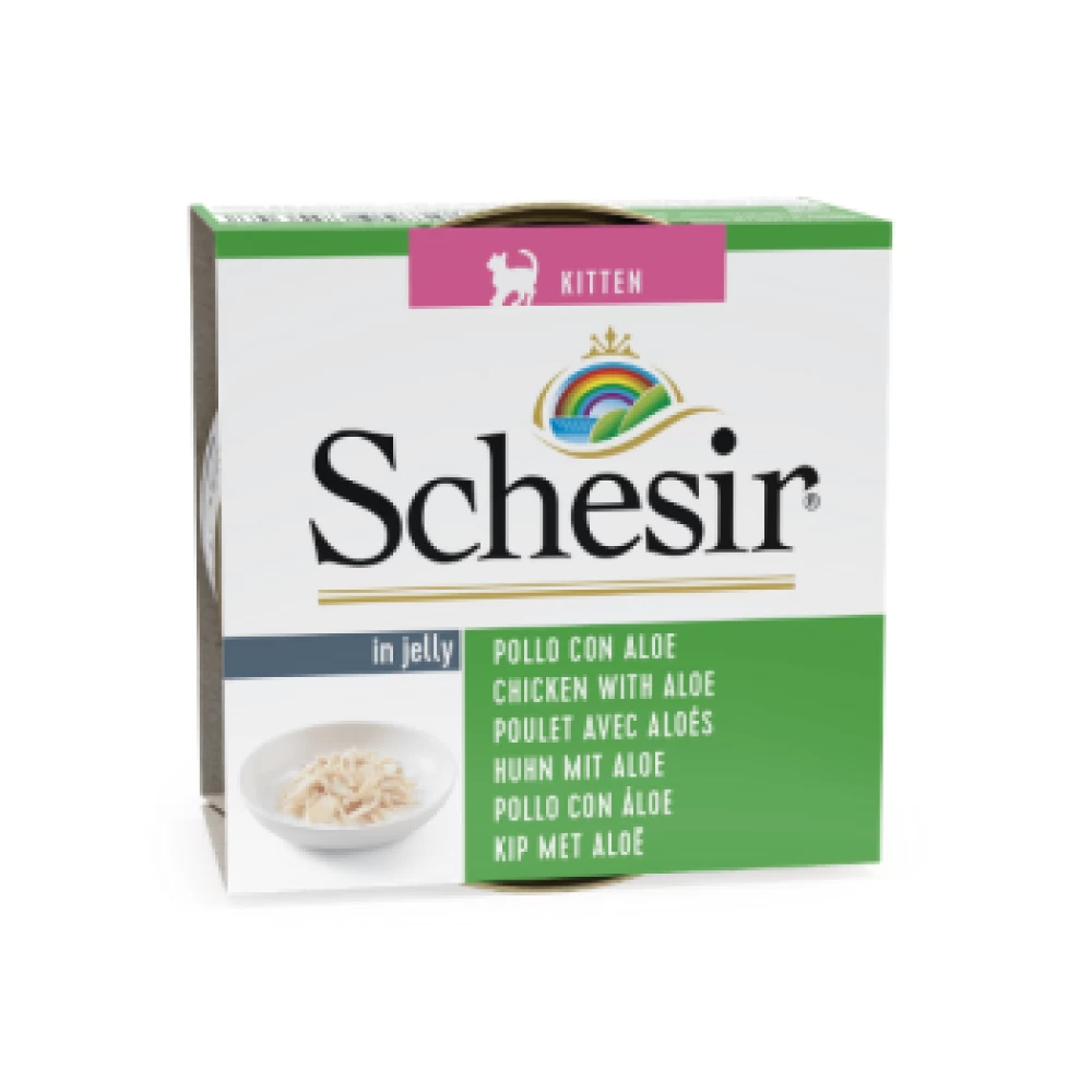Schesir Cat Kitten Pui File si Aloe 85 g Hrană Umedă pentru pisici