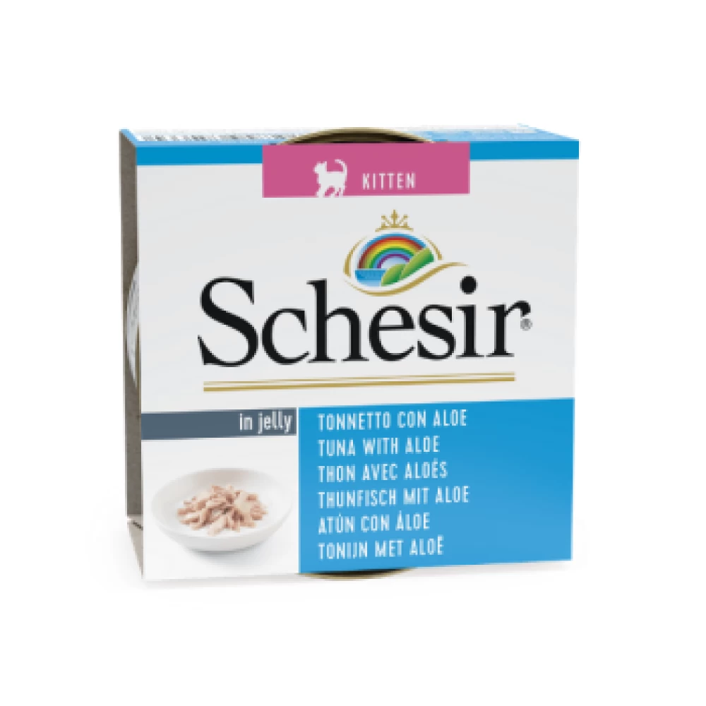 Schesir Cat Kitten Ton File si Aloe 85 g Hrană Umedă pentru pisici