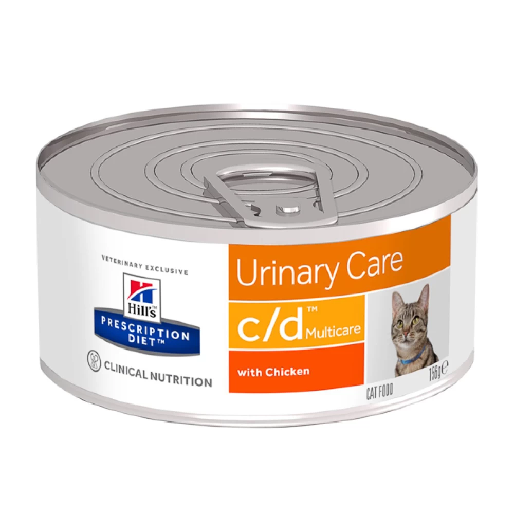 Hill's PD Feline c/d Multicare cu Pui - Prevenirea Recurentei Struvitilor, 156 g
