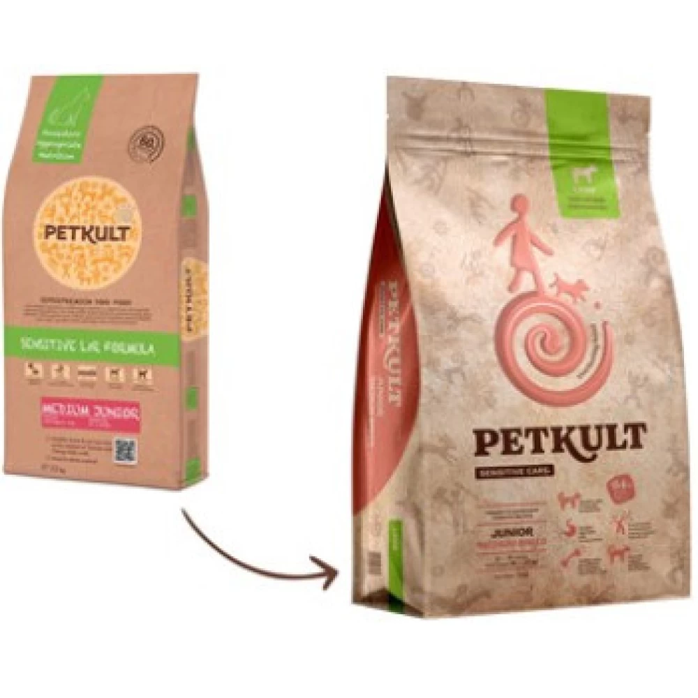 Petkult Medium Junior Sensitive Miel si Orez 12 kg Hrană Uscată pentru caini