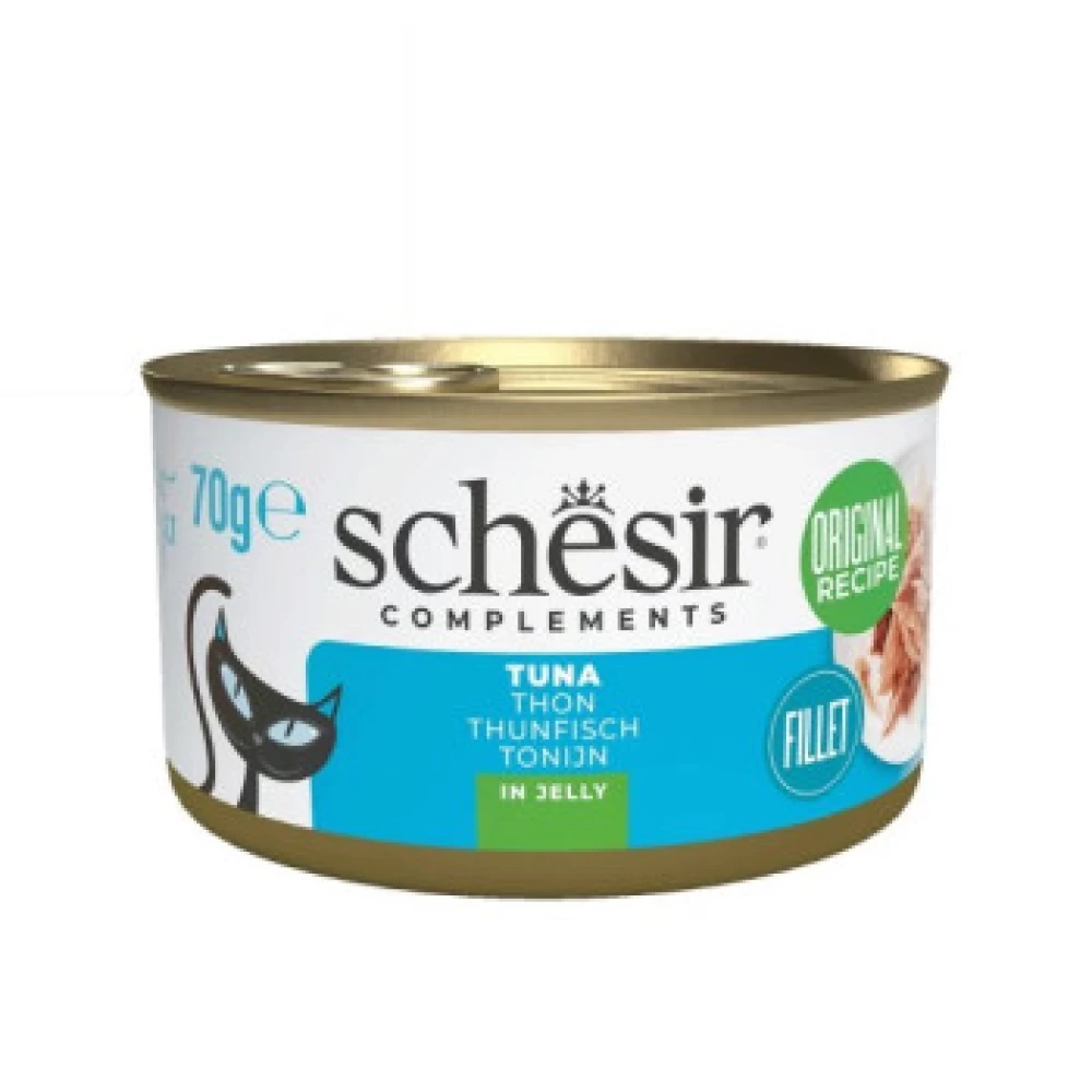 Schesir Cat Conserva Ton in Jeleu 70 gr Hrană Umedă pentru Pisici