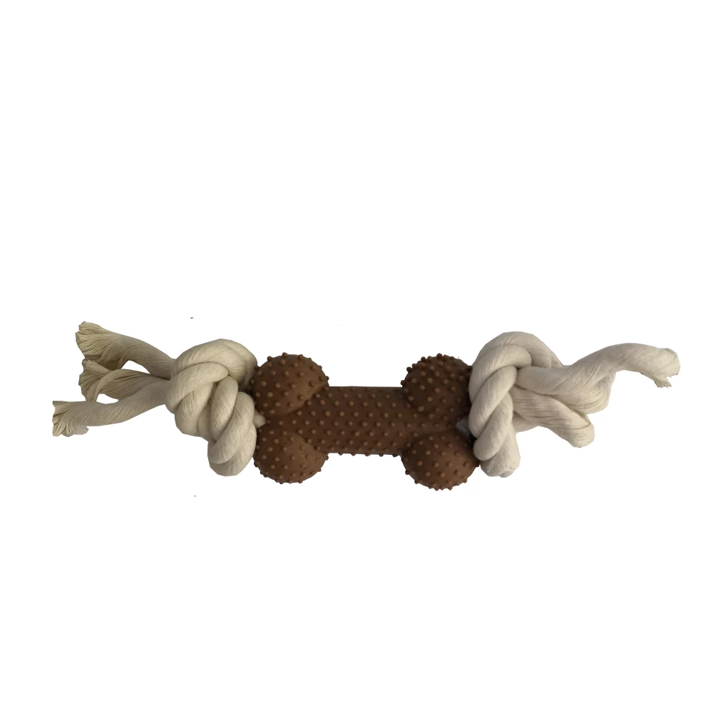 Pet Interest Jucărie Puppy Bamboo OS cu Sfoara 20cm