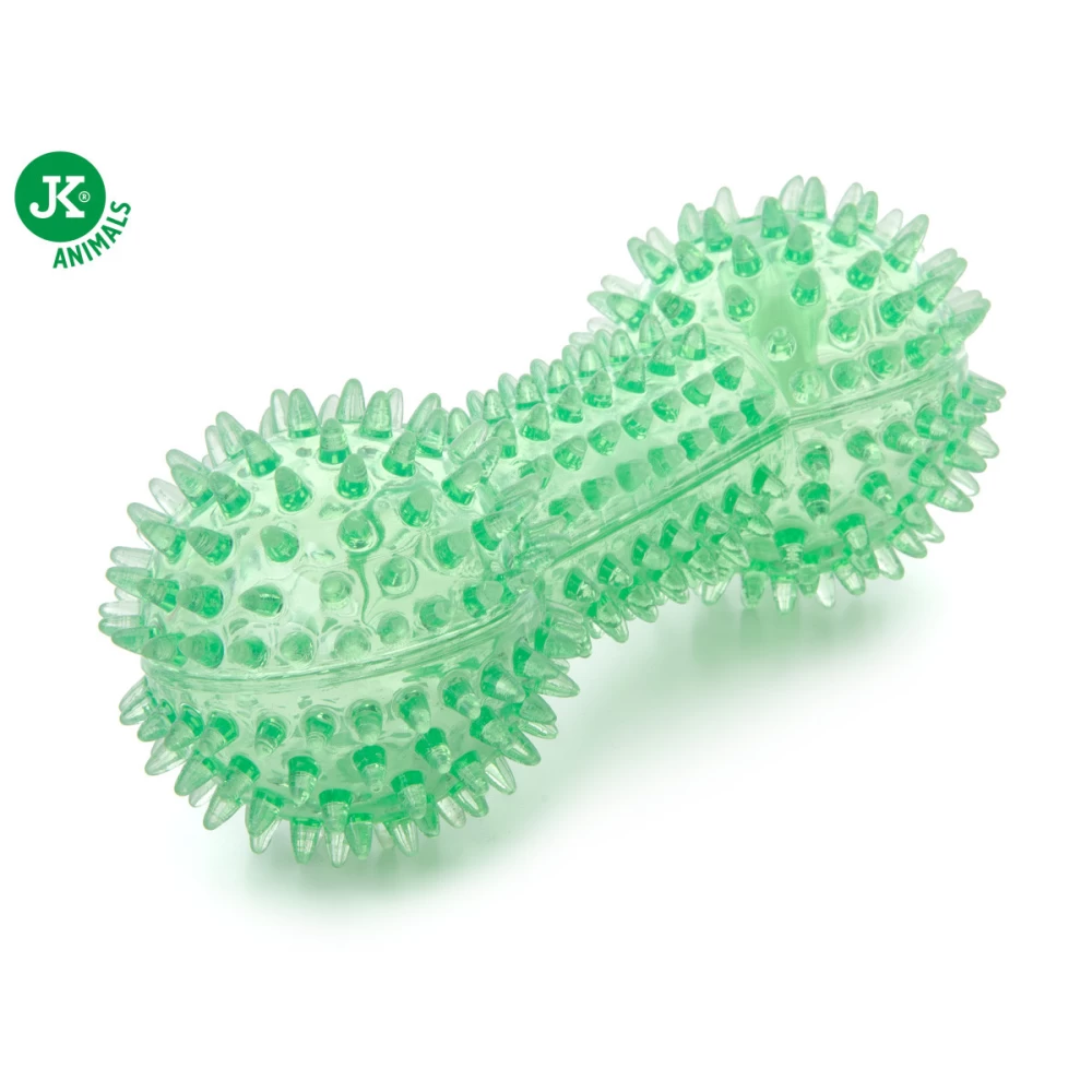 Jk Animals Jucarie Caine Gantera cu Tepi TPR Verde 15 cm