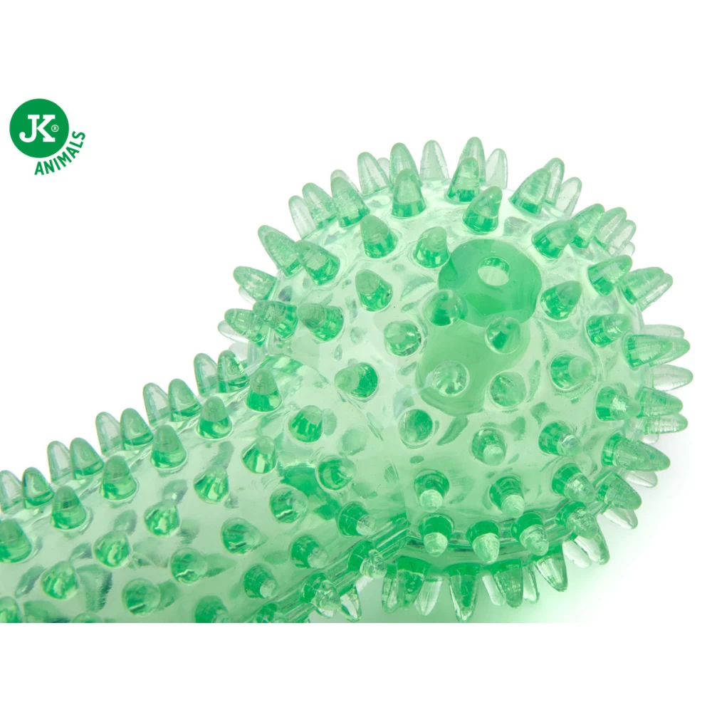 Jk Animals Jucarie Caine Gantera cu Tepi TPR Verde 15 cm