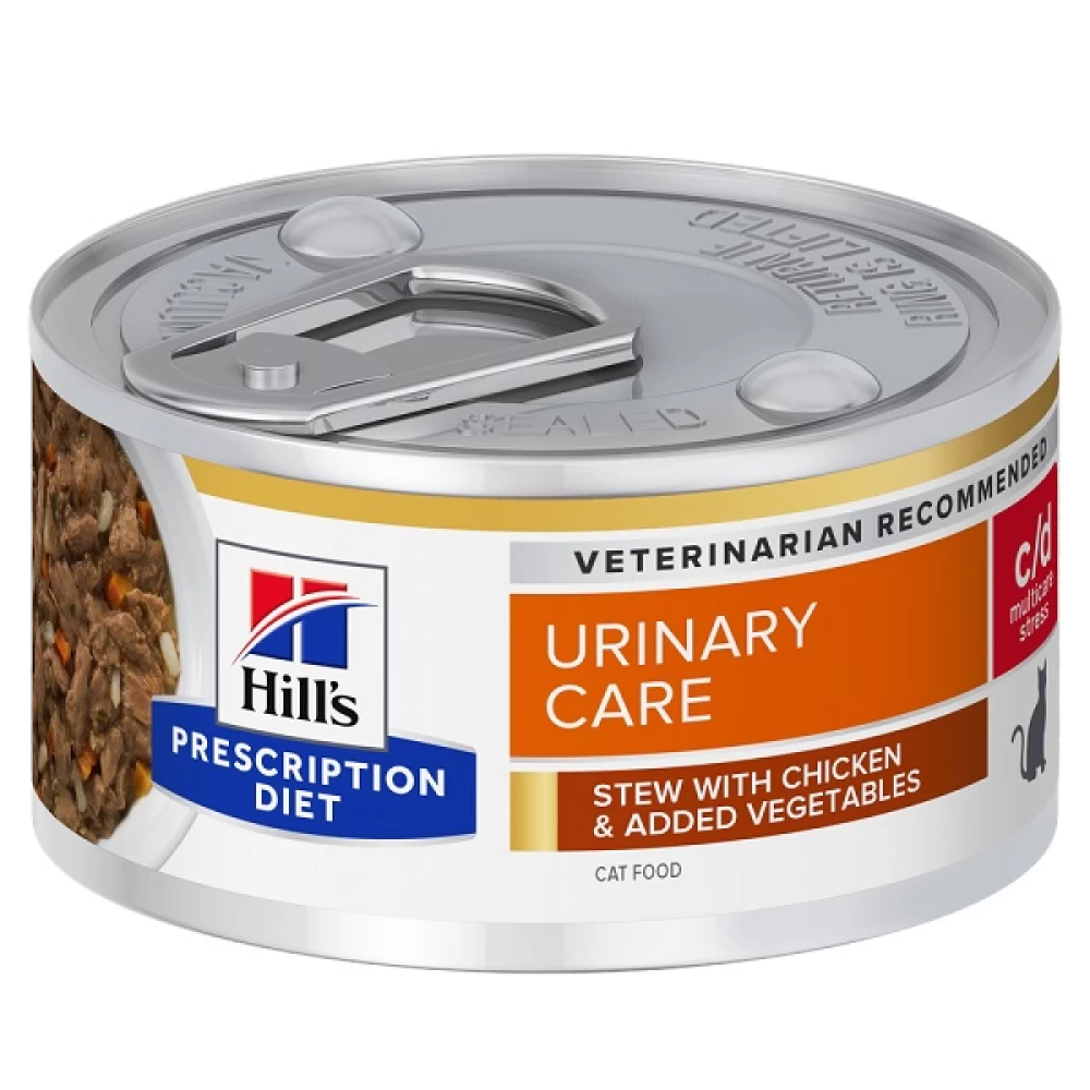 Hill's PD Feline C/D Stress Chicken & Veggie Stew, 82 g