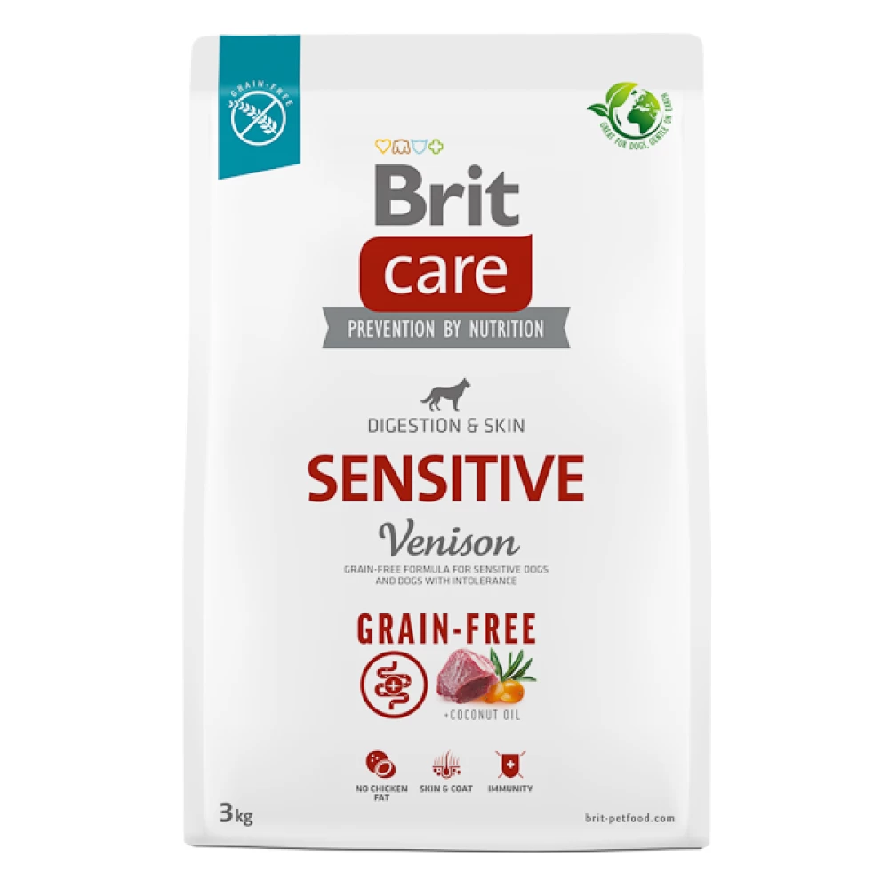 Brit Care Adult Sensitive Vanat, Sistem Digestiv 3 kg Hrană Uscată pentru caini