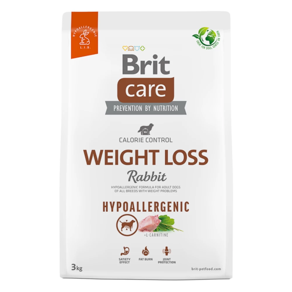 Brit Care Weight Loss cu Iepure si Orez, 3 kg Hrană Uscată pentru caini