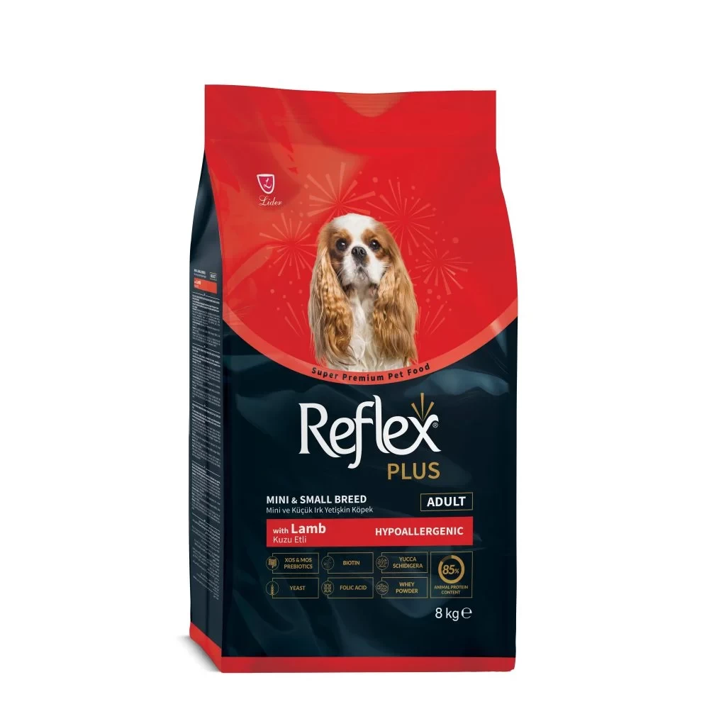 Hrana uscata pentru câini Reflex Plus Adult Mini & Small Breed,  Miel și Orez 8kg