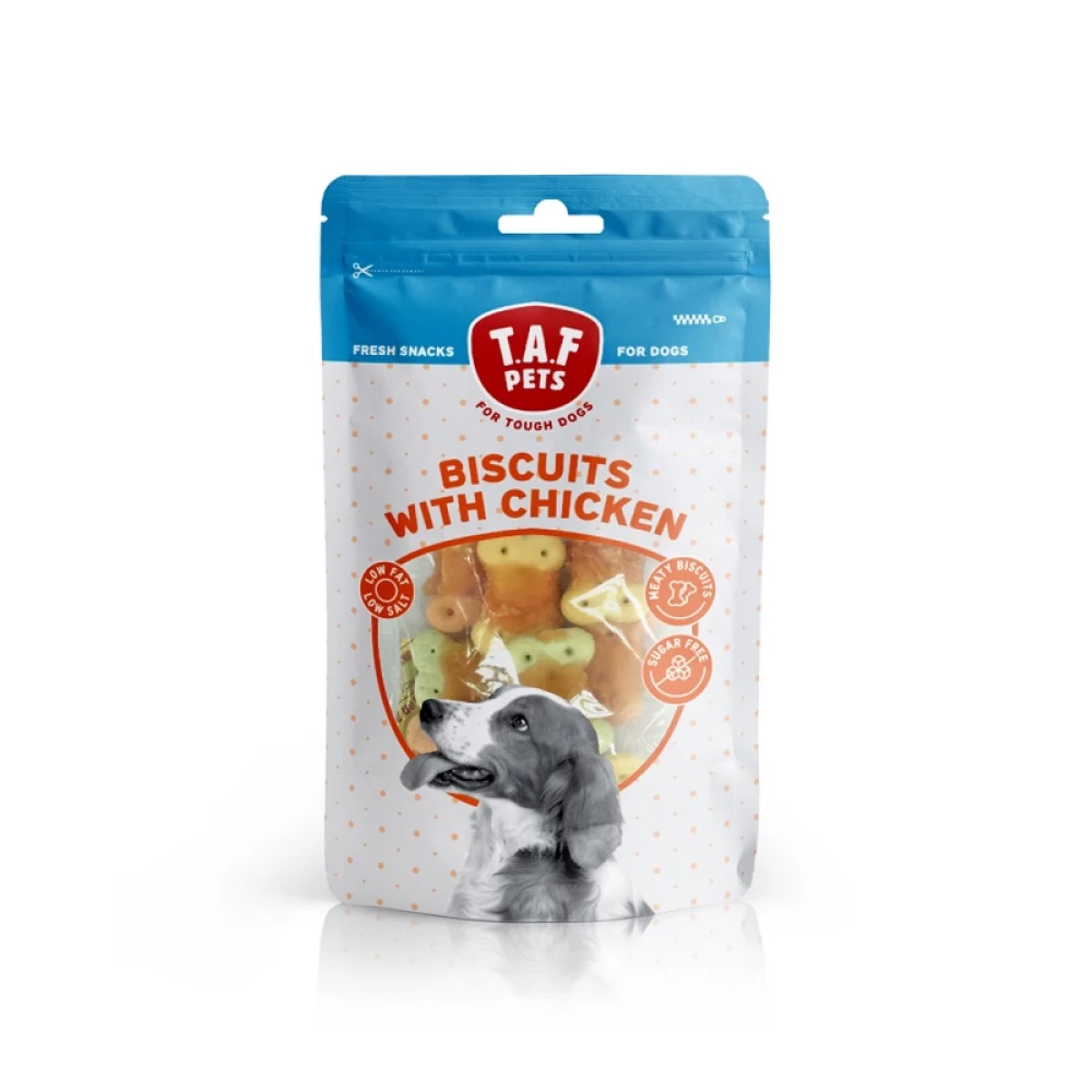 Taf Pets Dog Treats Biscuiti cu Pui 75GR