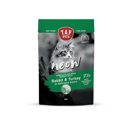 TAF NEOW PREMIUM PLIC ADULT IEPURE SI CURCAN IN SOS 80GR