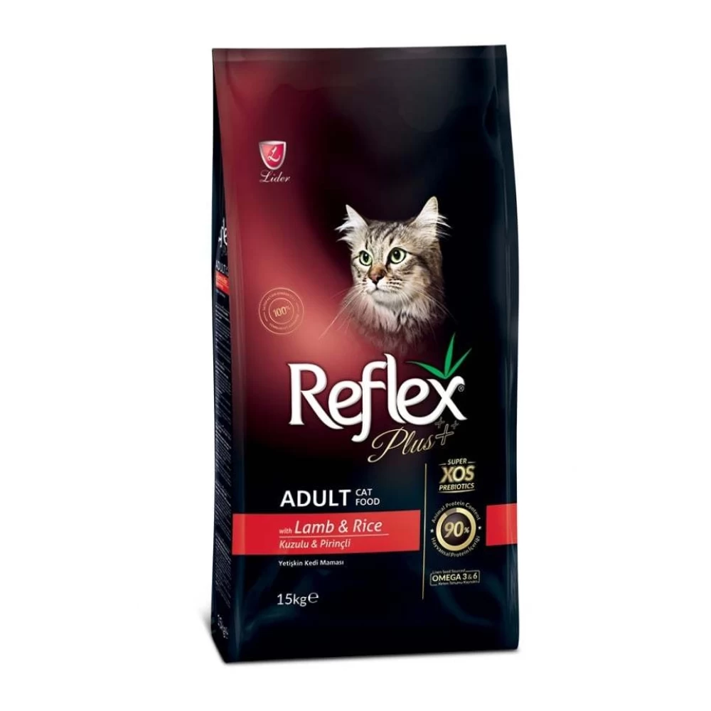 Reflex Plus Adult Cat cu Miel si Orez, 15kg Hrană uscată pentru pisici