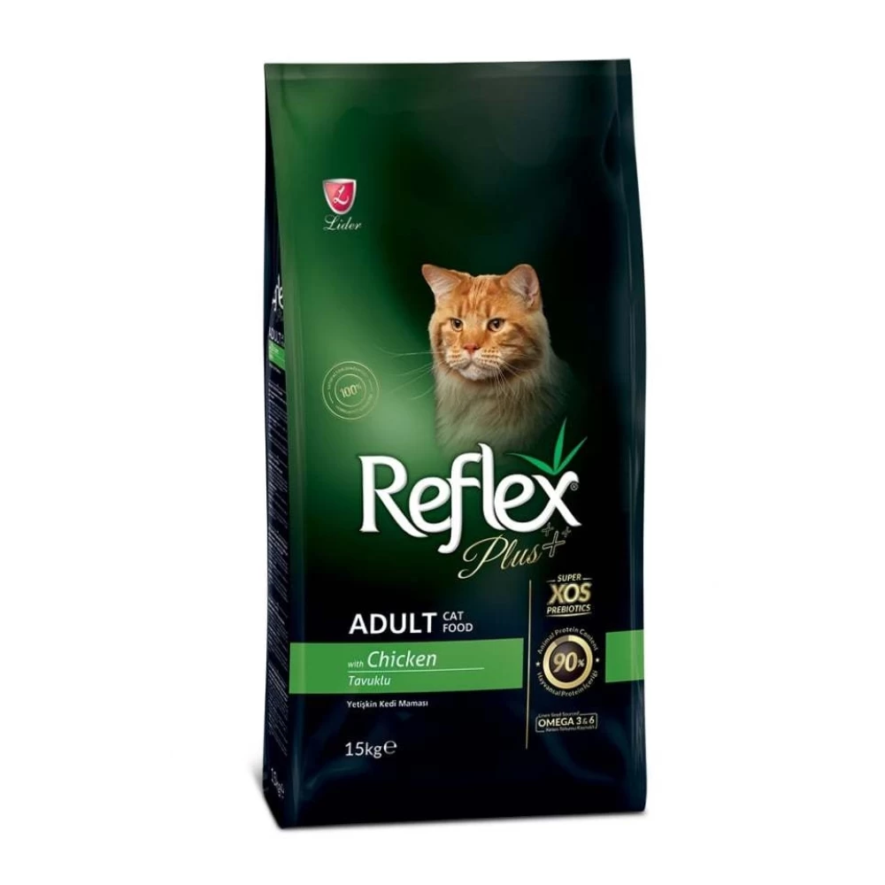 Reflex Plus Adult Cat cu Pui, 15kg Hrană uscată pentru pisici