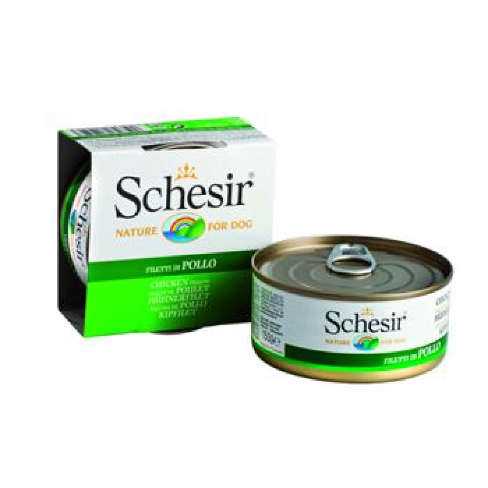 Schesir Dog Pui fillet 150 g Hrană Umedă pentru caini