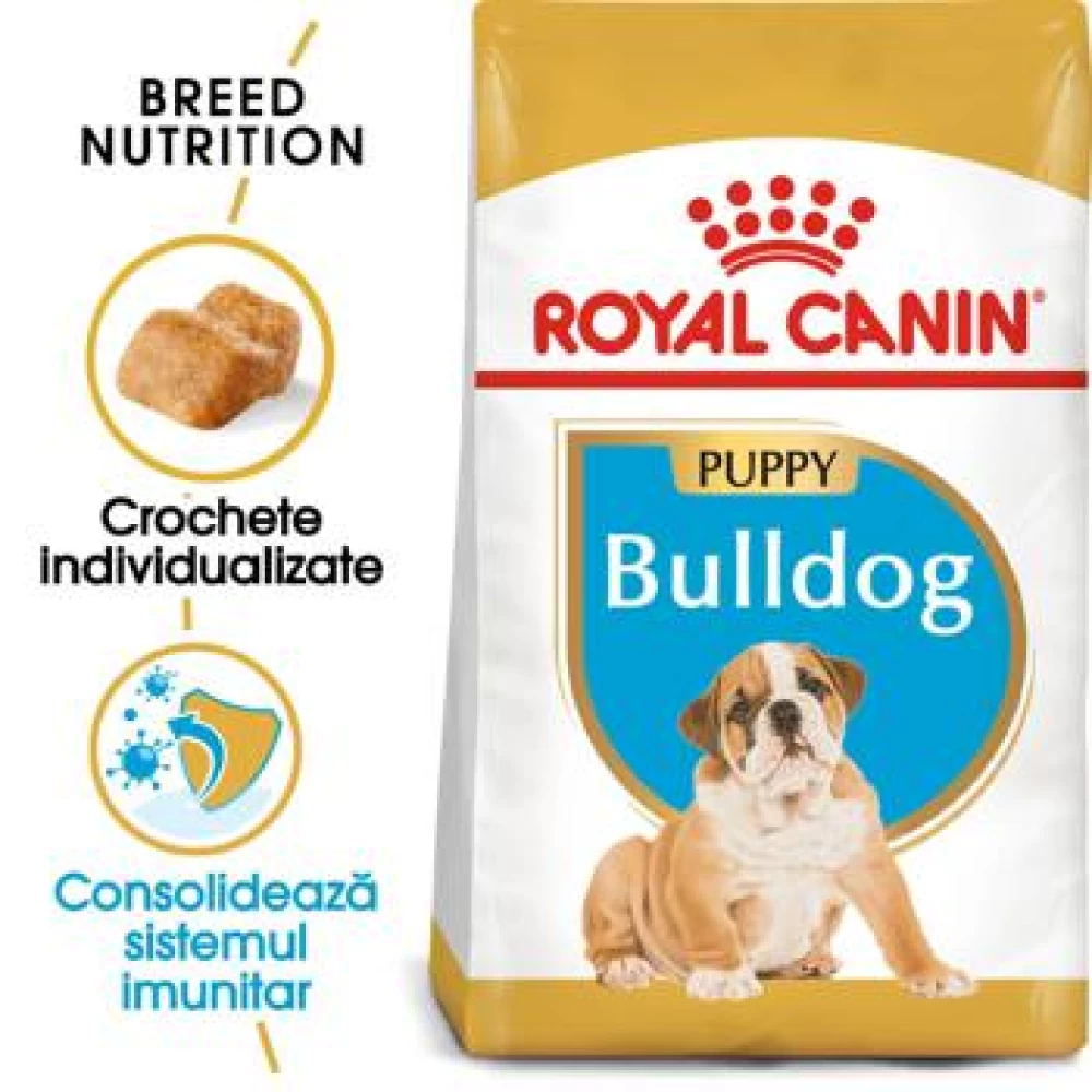 Royal Canin Bulldog Puppy, 3 kg Hrană Uscată pentru caini