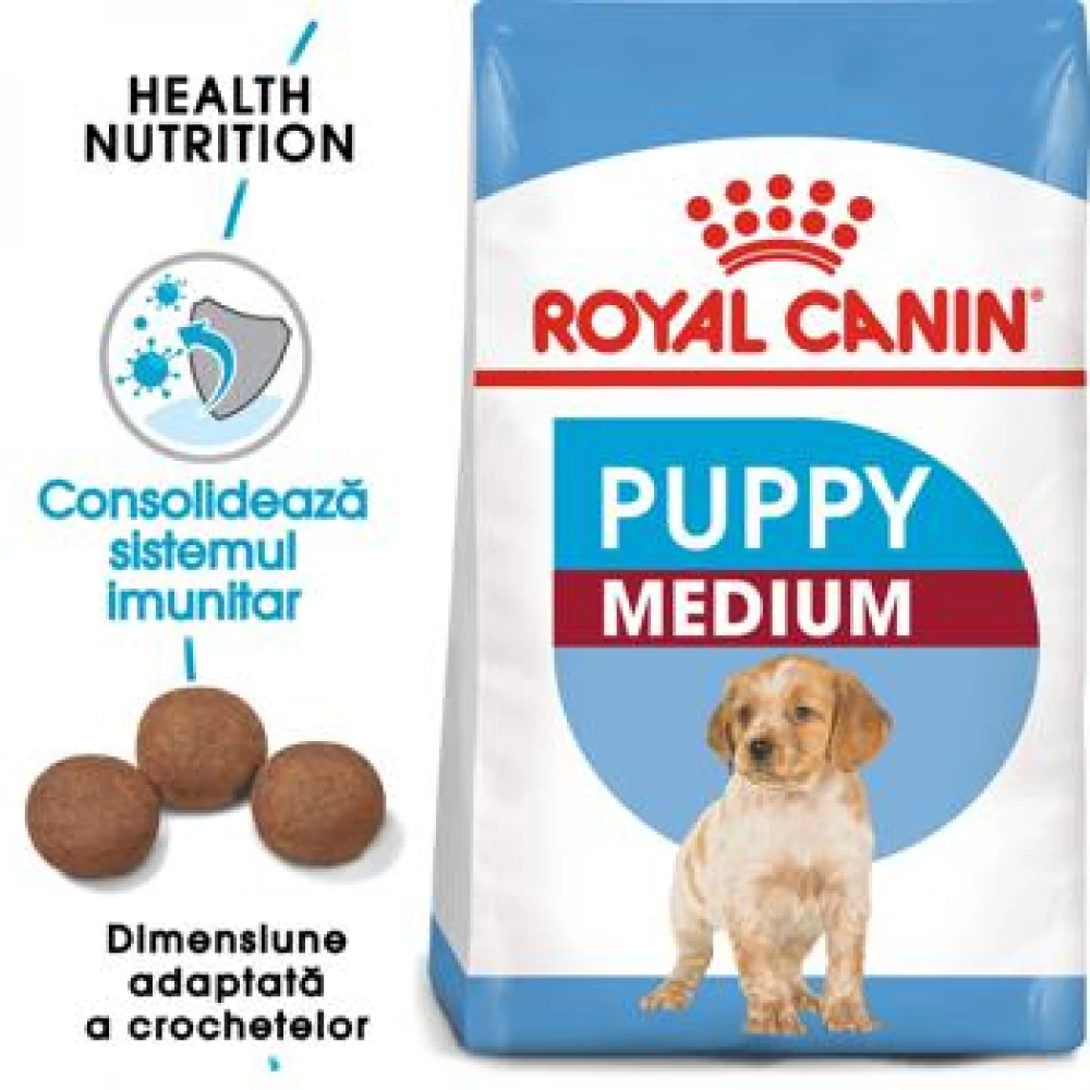 Royal Canin Medium Puppy, 15 kg Hrană Uscată pentru caini