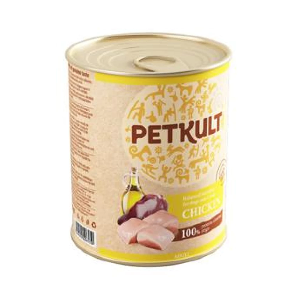 Petkult Adult Dog Pui 800g Hrană Umedă pentru caini