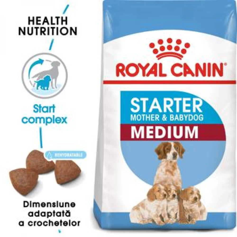 Royal Canin Medium Starter, 15 kg Hrană Uscată pentru caini