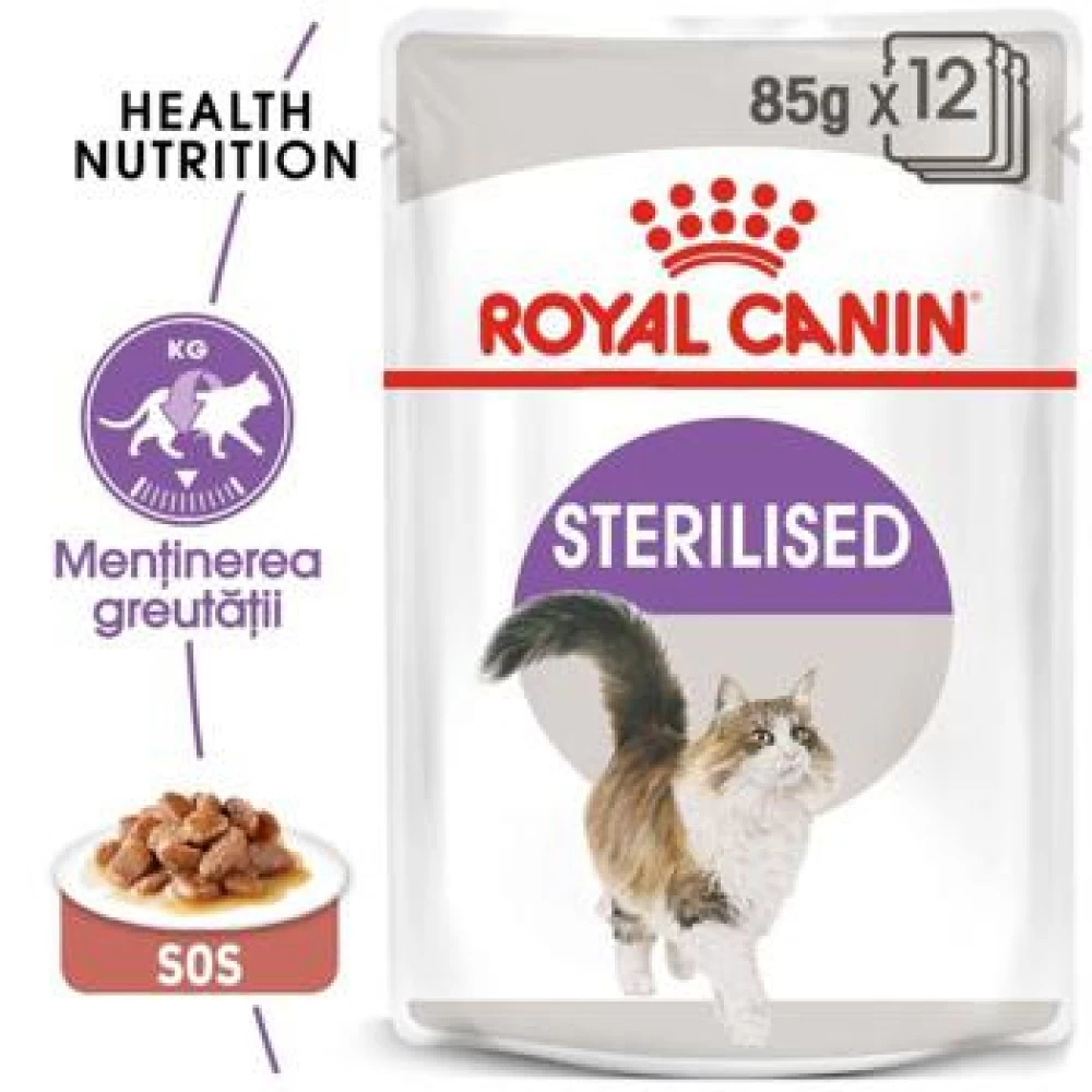 Royal Canin Sterilised, 85 g Hrană Umedă pentru pisici