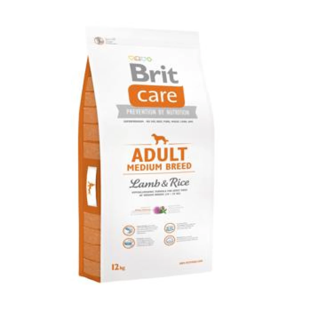 Brit Care Adult Medium Breed Miel si Orez, 12 kg Hrană Uscată pentru caini