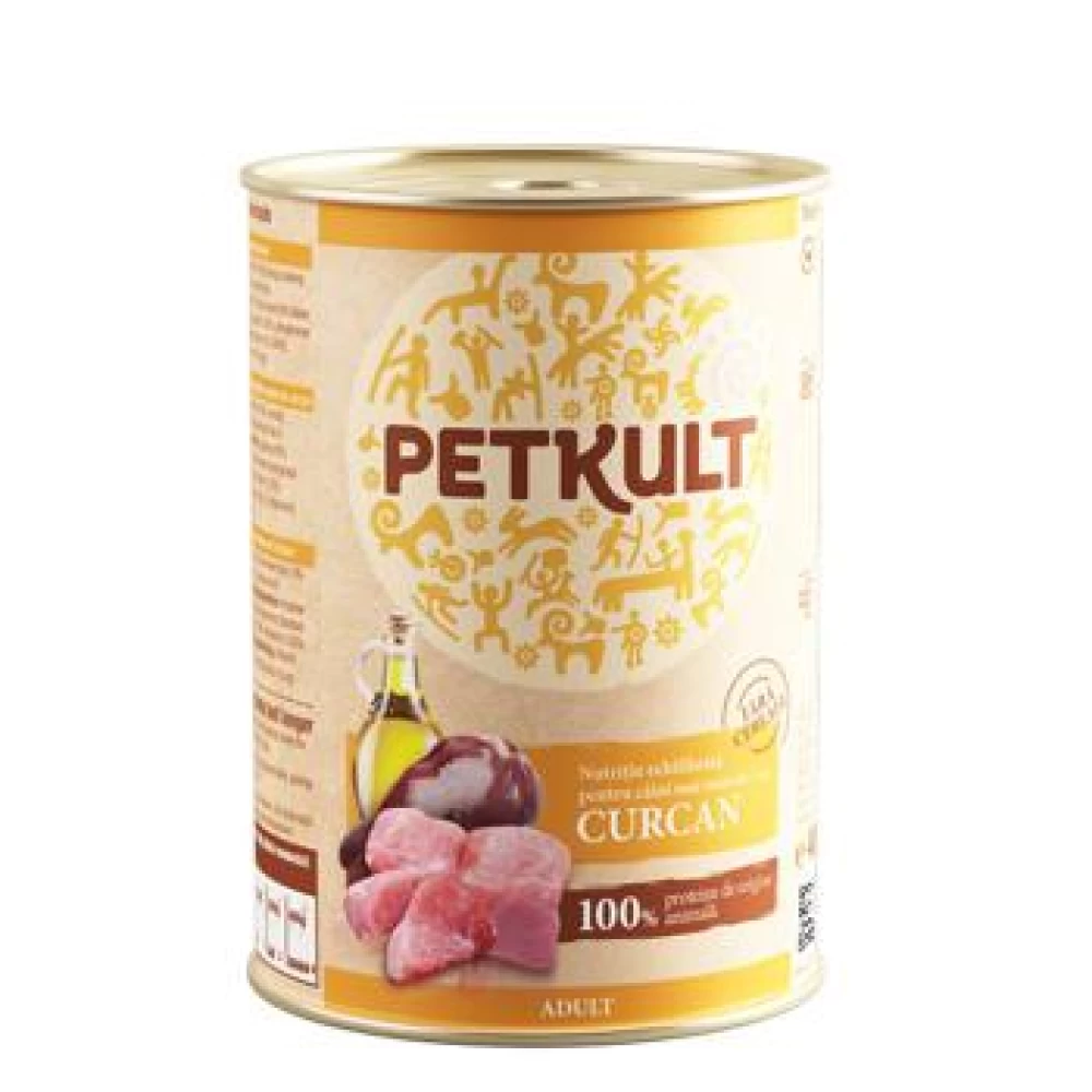 Petkult Adult Dog Curcan 400 g Hrană Umedă pentru caini