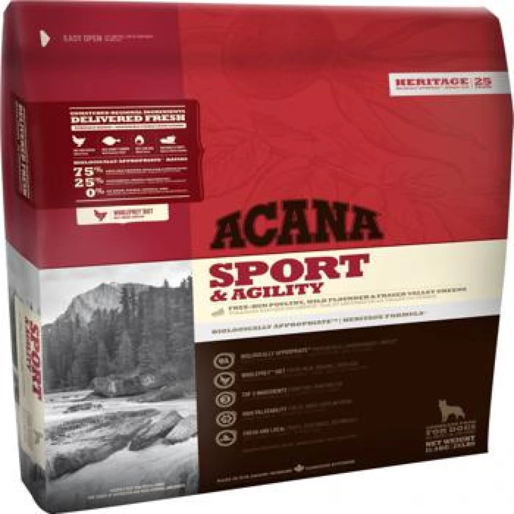 Acana Heritage Sport & Agility, 11.4 kg Hrană Uscată pentru caini