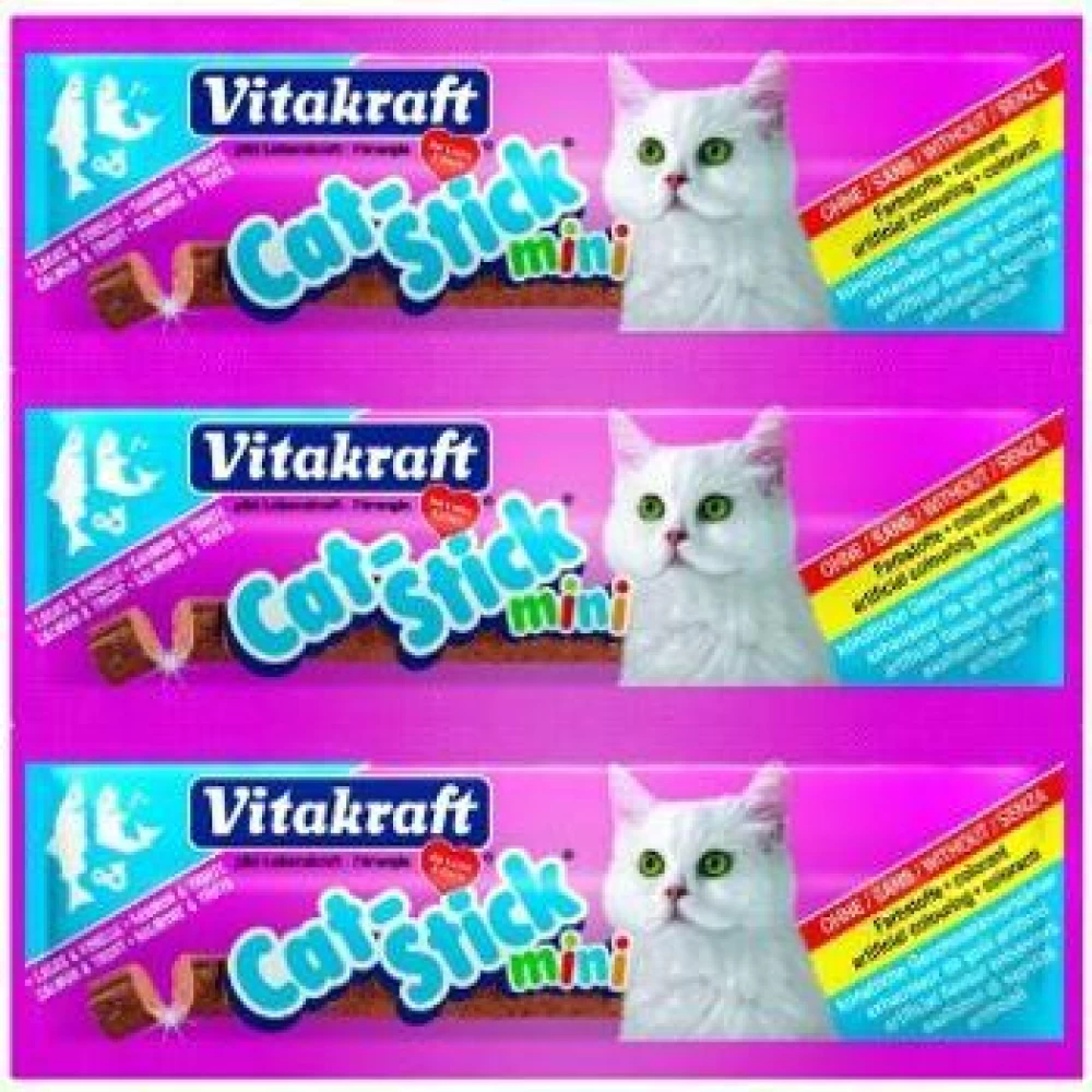 Vitakraft Cat Stick Mini Somon Si Pastrav - 3 Bucati