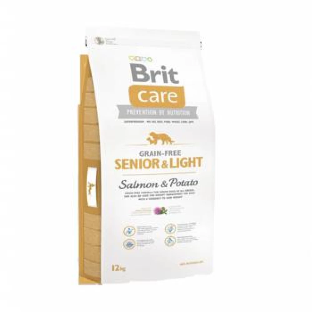 Brit Care Grain Free Senior Somon si Cartofi, 12kg Hrană Uscată pentru caini