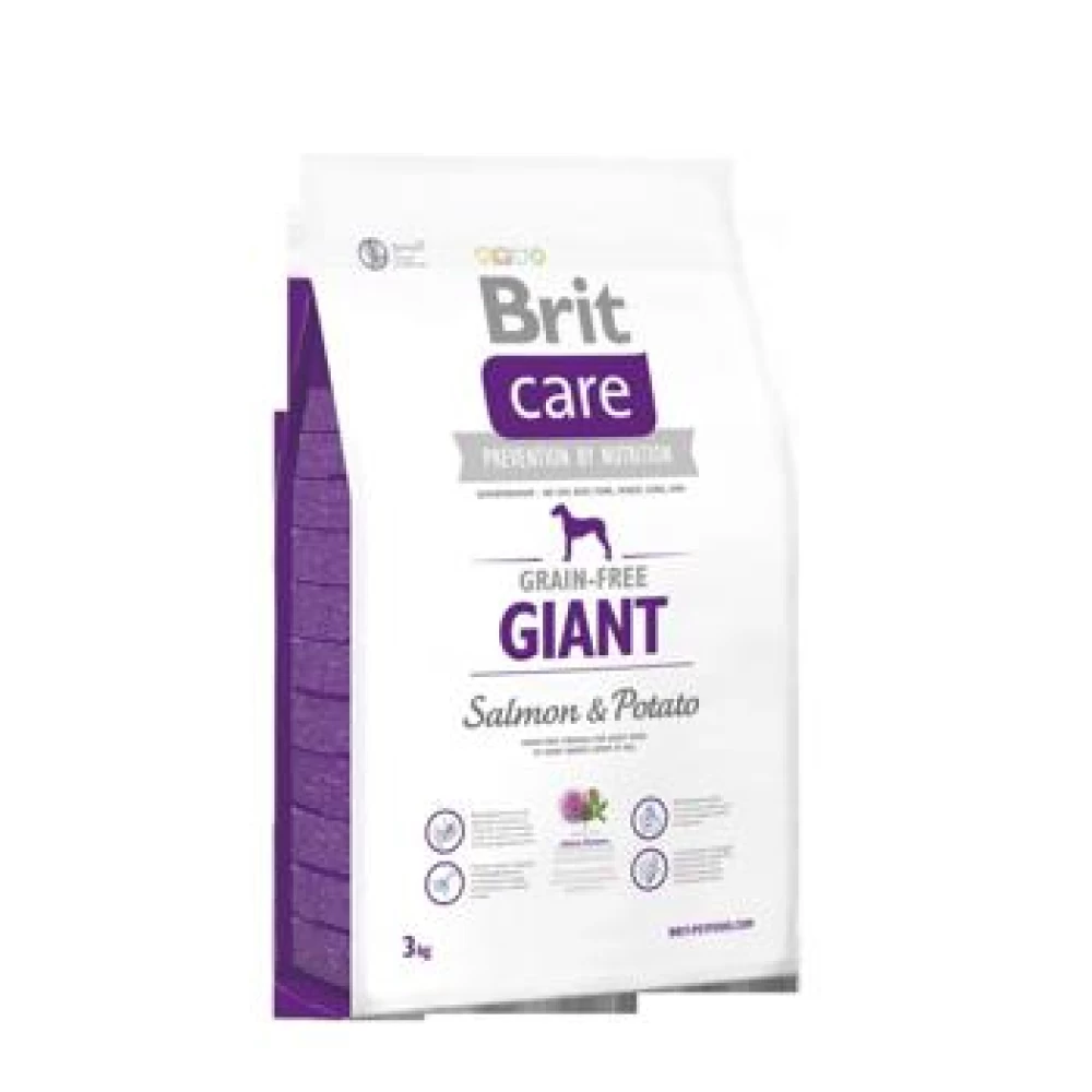 Brit Care Grain Free Giant Somon si Cartofi, 3 kg Hrană Uscată pentru caini