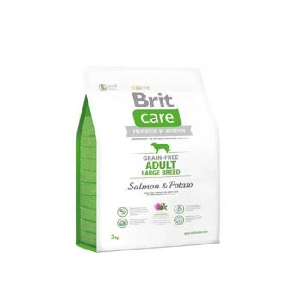 Brit Care Grain Free Adult Large Breed Somon si Cartofi, 3 kg