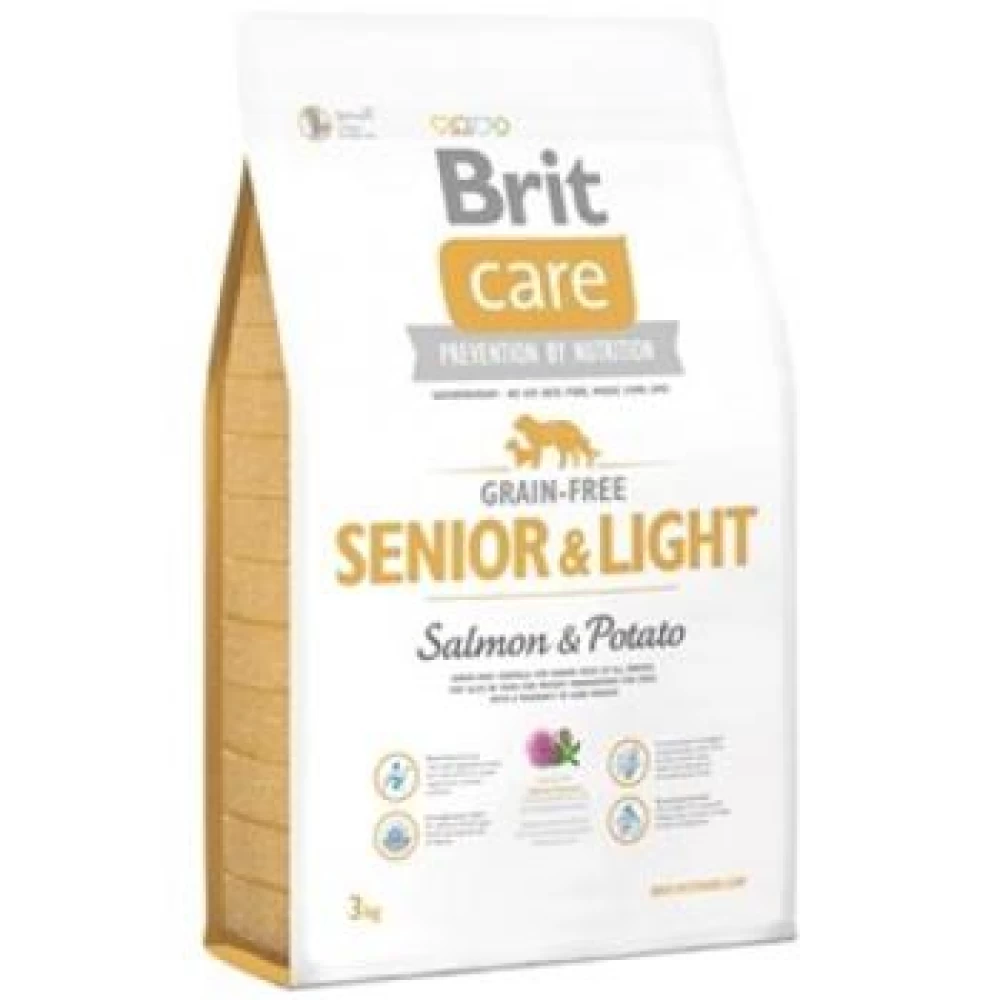 Brit Care Grain Free Senior Somon si Cartofi, 3 kg Hrană Uscată pentru caini