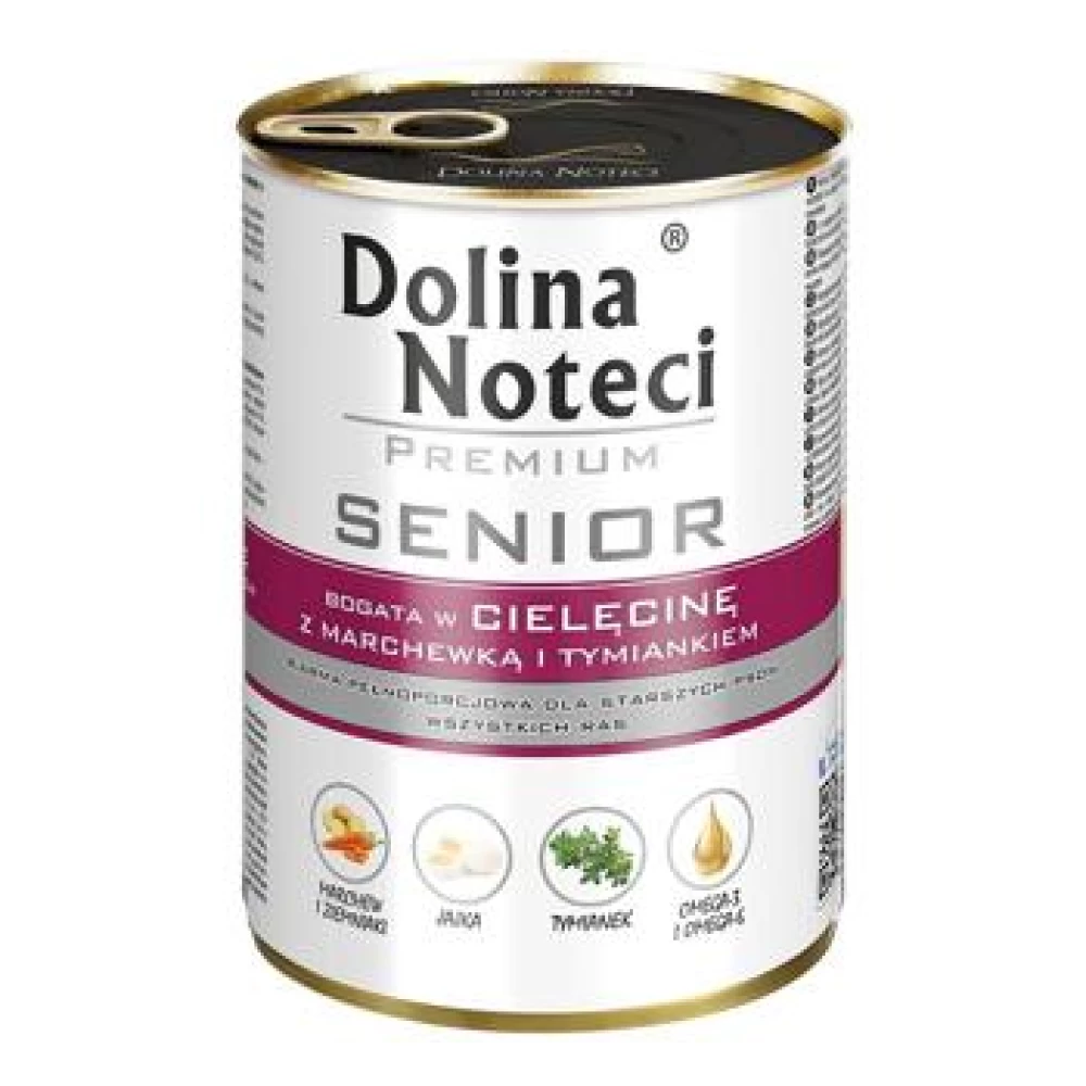 Dolina Noteci Senior Vitel si Morcov 400 g Hrană Umedă pentru caini