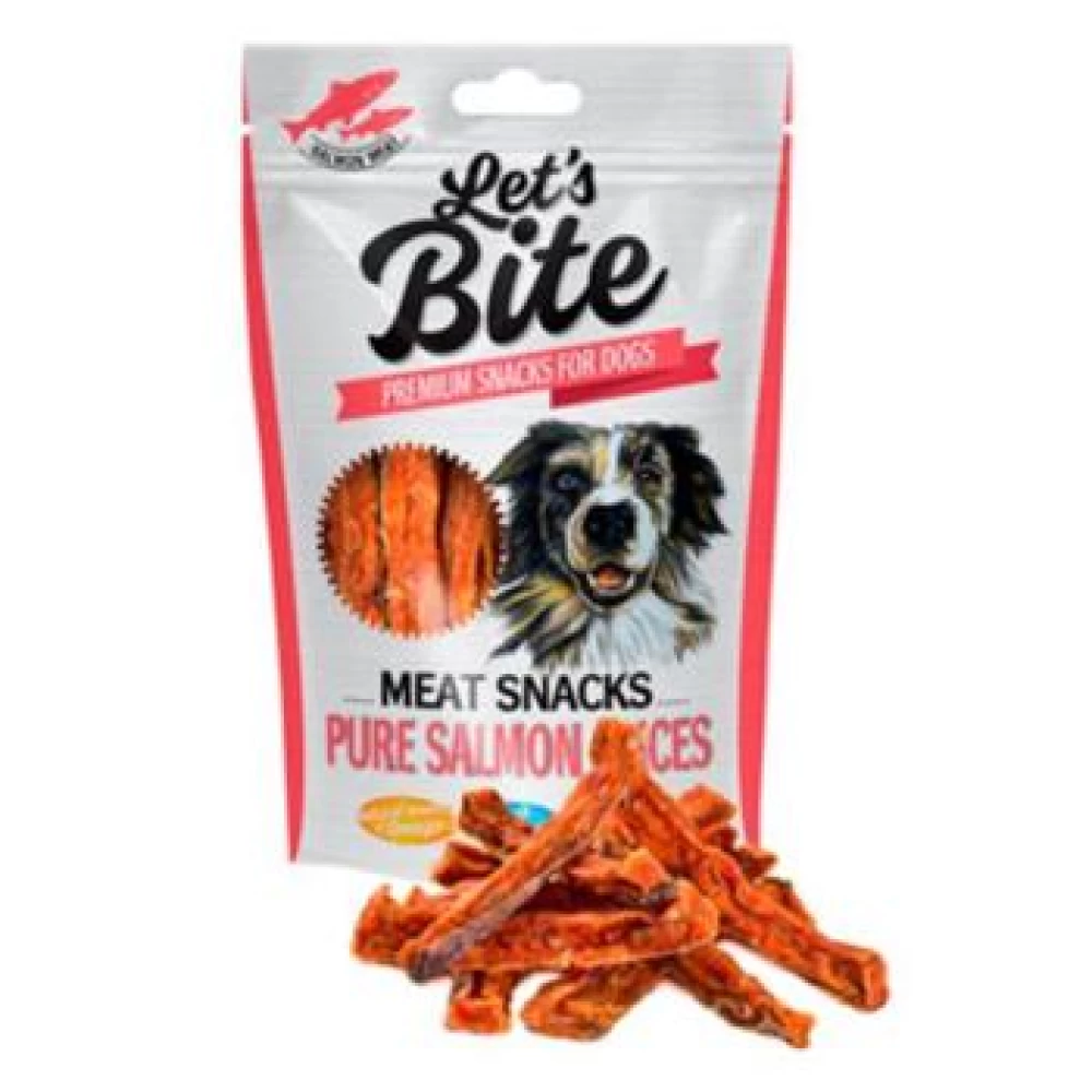 Brit Lets Bite Meat Snacks Pure Salmon Slices 80 g