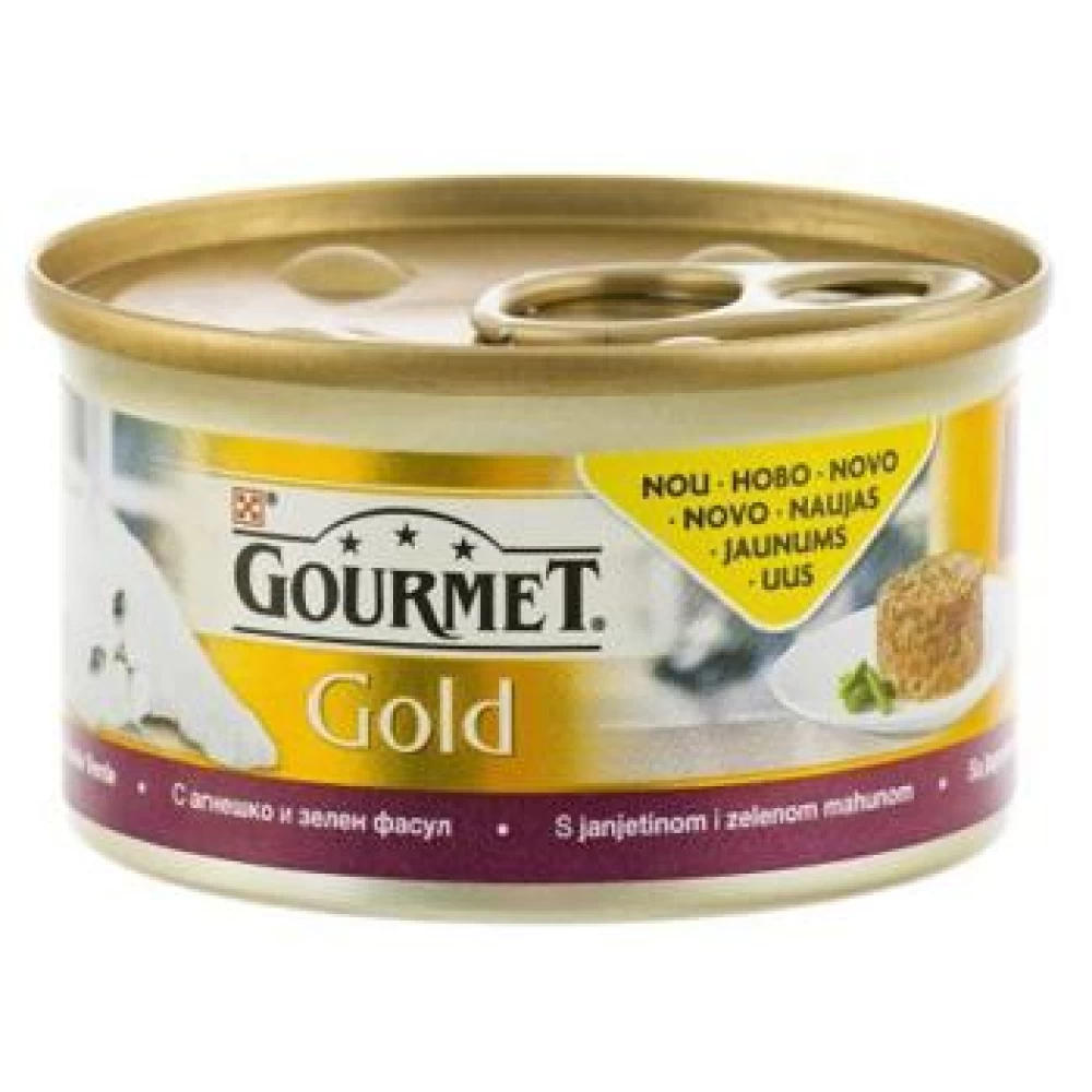 Gourmet Gold cu Miel si Fasole Verde, 85 g Hrană Umedă pentru pisici