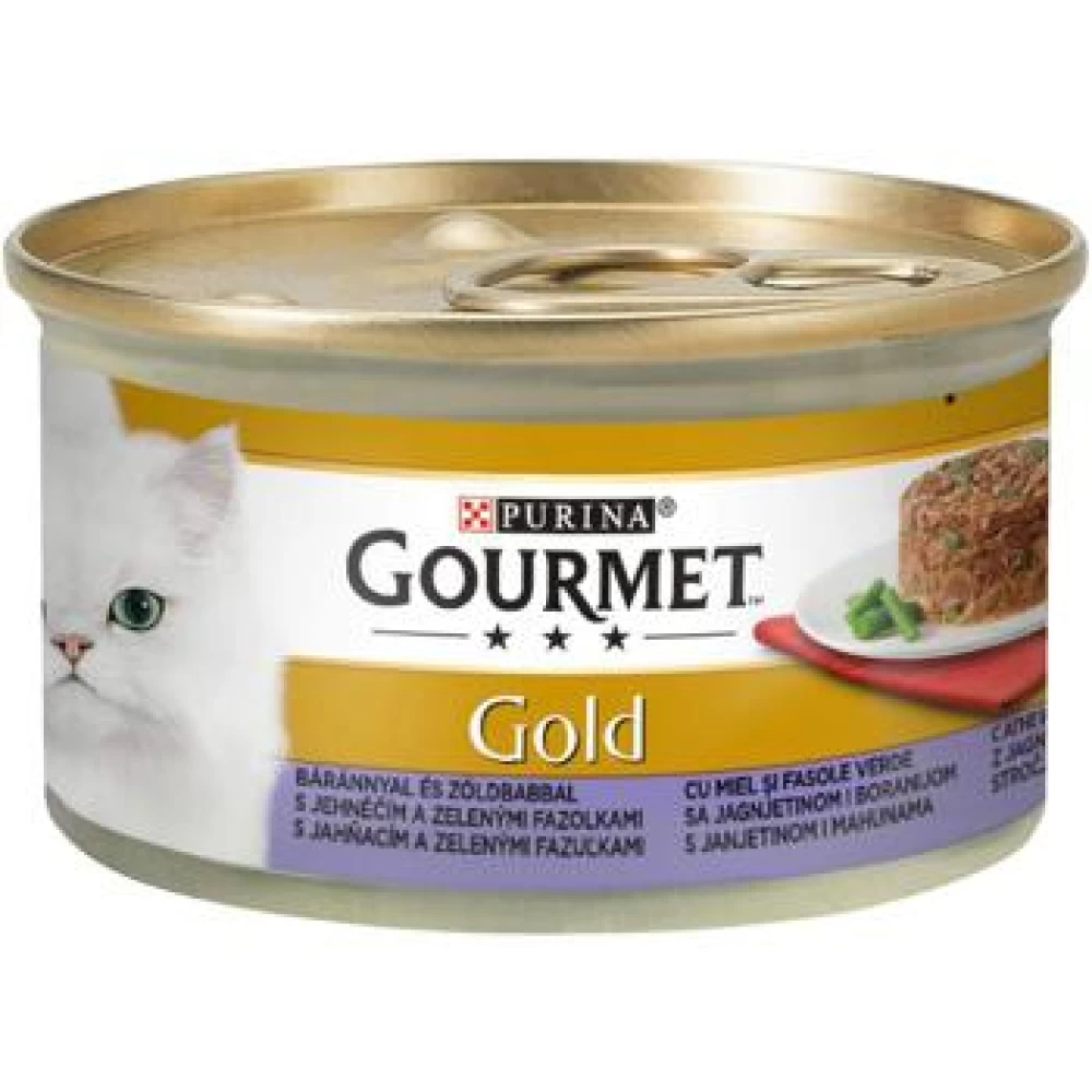 Gourmet Gold cu Miel si Fasole Verde, 85 g Hrană Umedă pentru pisici