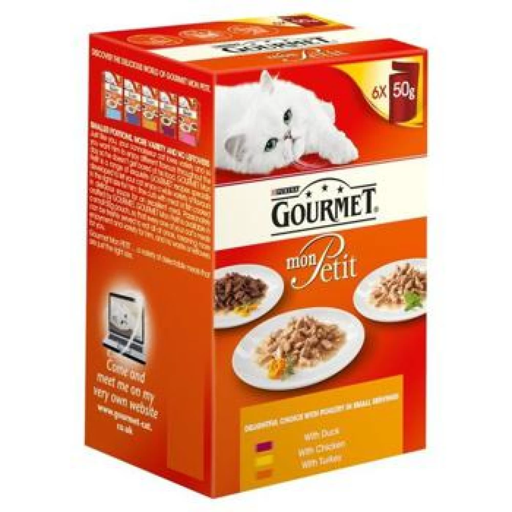 Gourmet Mon Petit cu Pui, 6 X 50 g Hrană Umedă pentru pisici