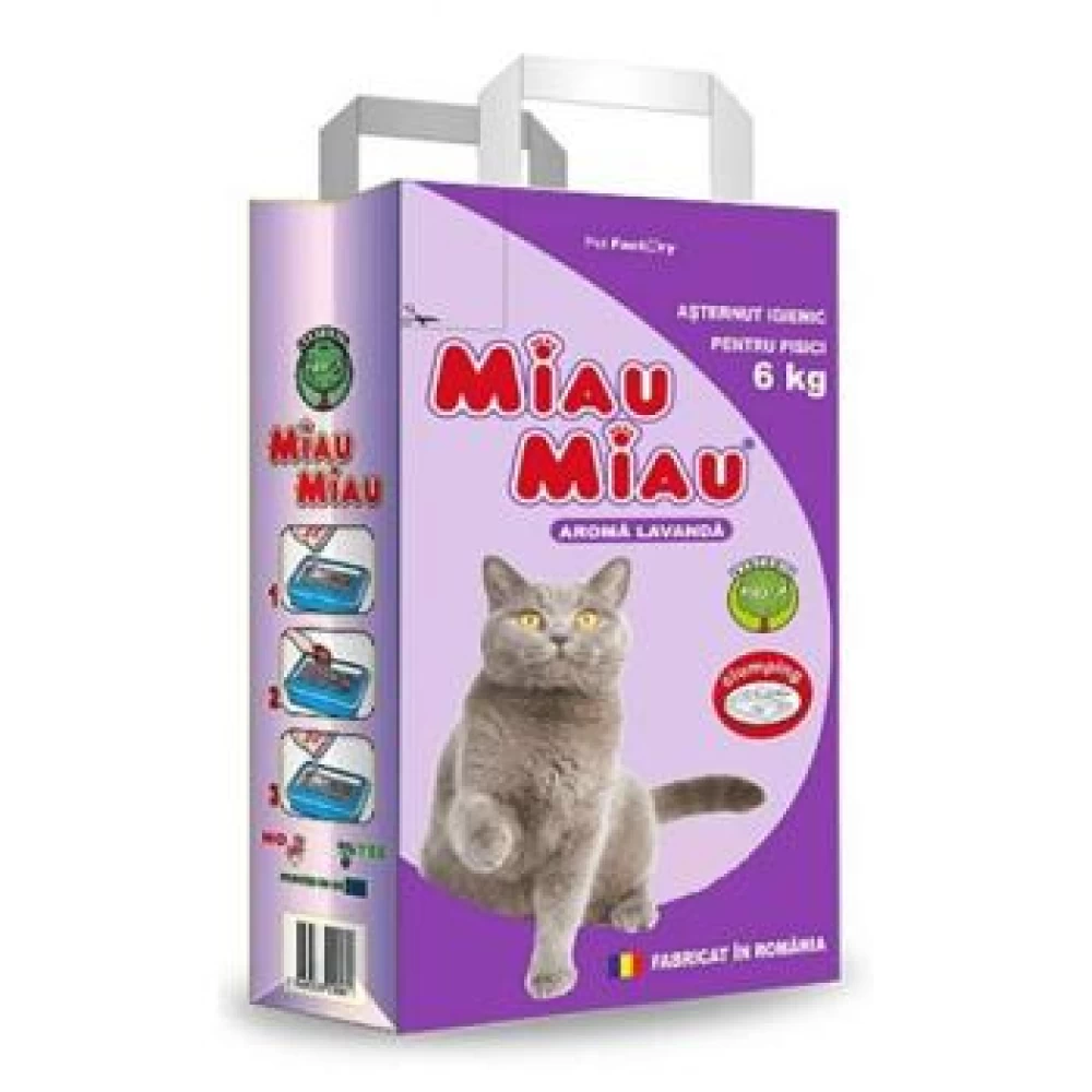 Miau Miau Asternut Bentonita Lavanda, 5 kg