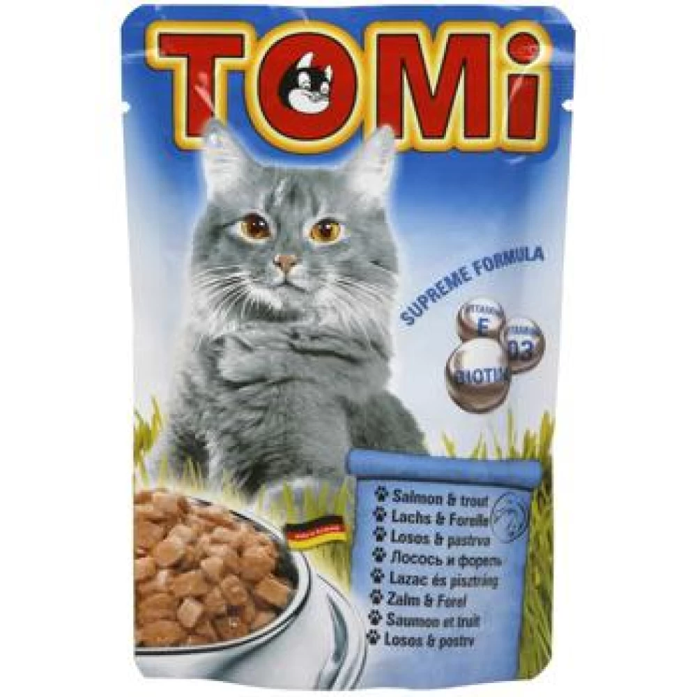 Plic Tomi Cat cu Somon si Pastrav, 100 g
