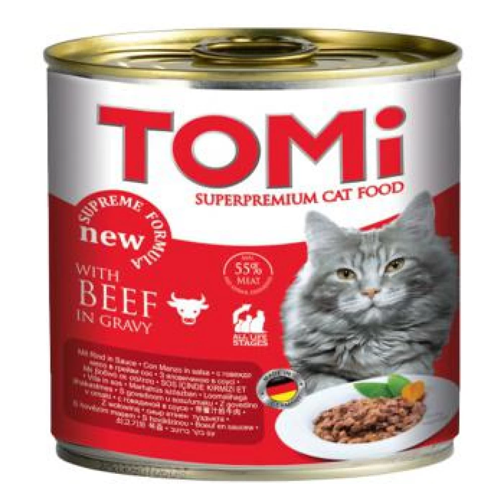 Conserva Tomi Cat cu Vita, 400 g Hrană Umedă pentru pisici