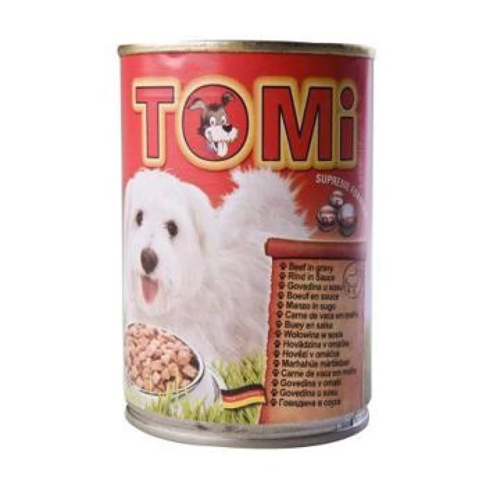 Conserva Tomi Dog cu Vita, 400 g Hrană Umedă pentru caini