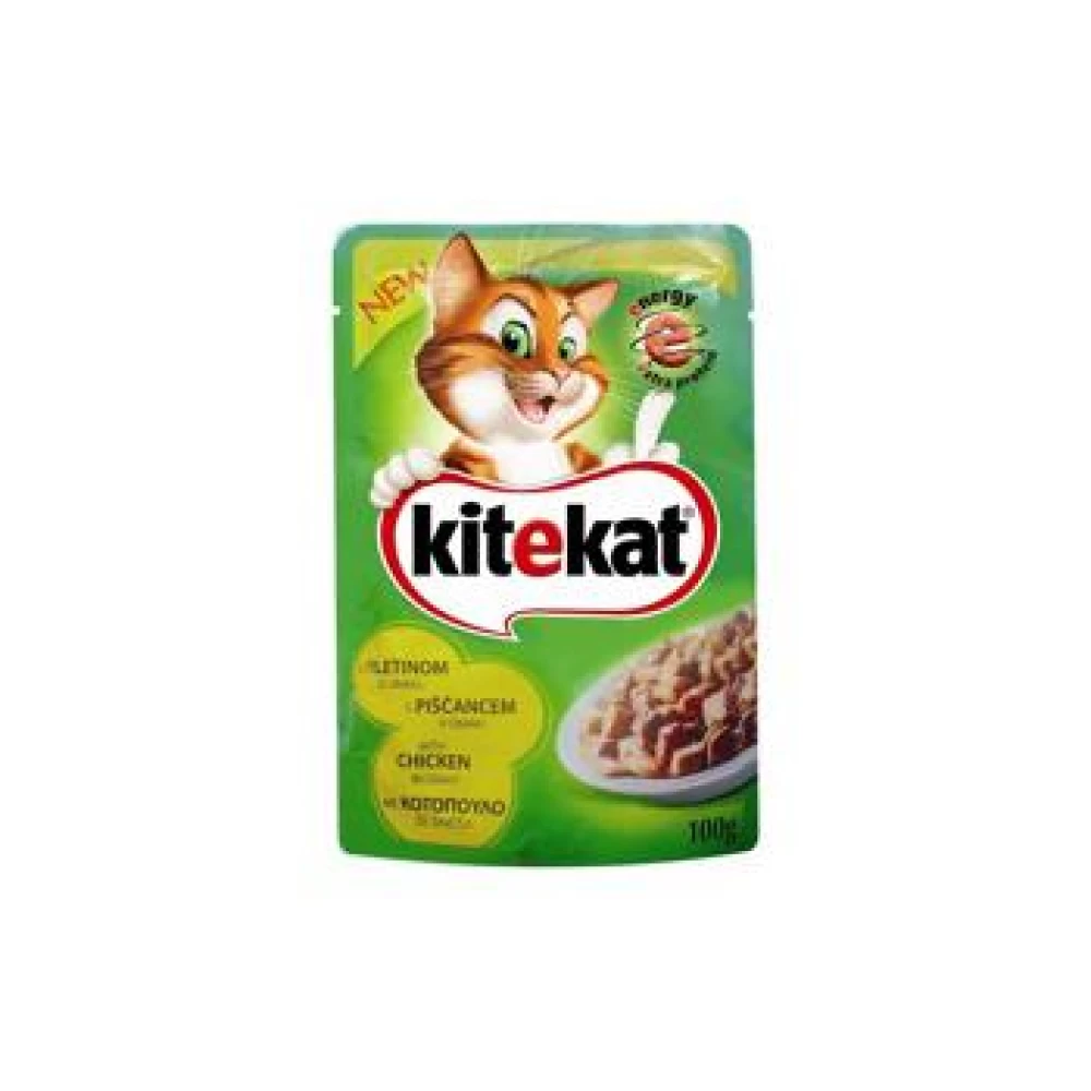 Kitekat Plic cu Pui, 85 G Hrană Umedă pentru pisici