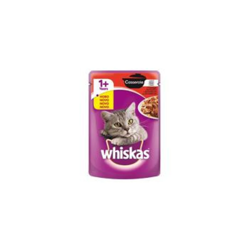 Plic Whiskas Casserole cu Vita 85g Hrană Umedă pentru pisici