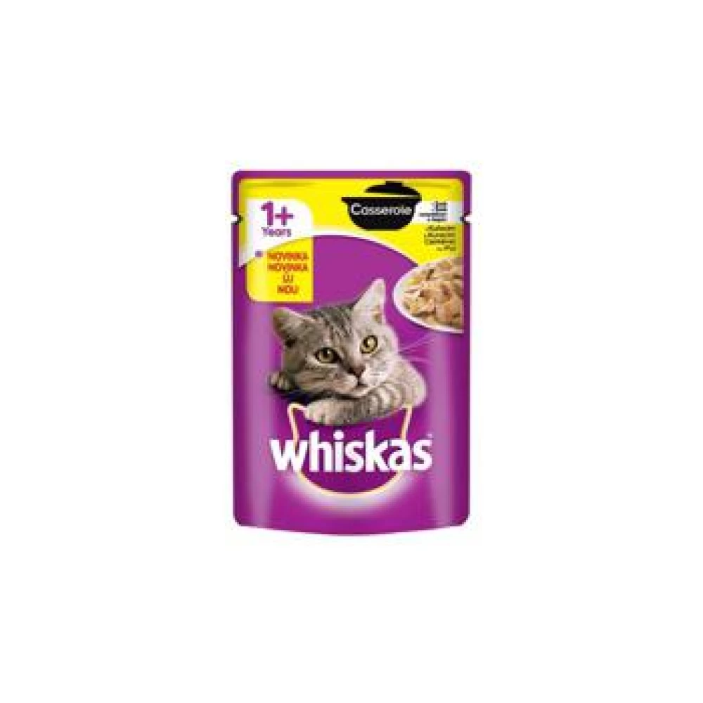 Plic Whiskas Casserole cu Pui 85 g Hrană Umedă pentru pisici