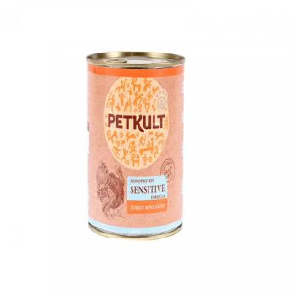 Petkult Adult Dog Sensitive Curcan&Cartofi, 800 g Hrană Umedă pentru caini