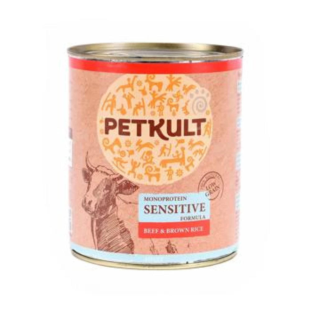 Petkult Adult Dog Sensitive Vita&Orez Brun 800g Hrană Umedă pentru caini