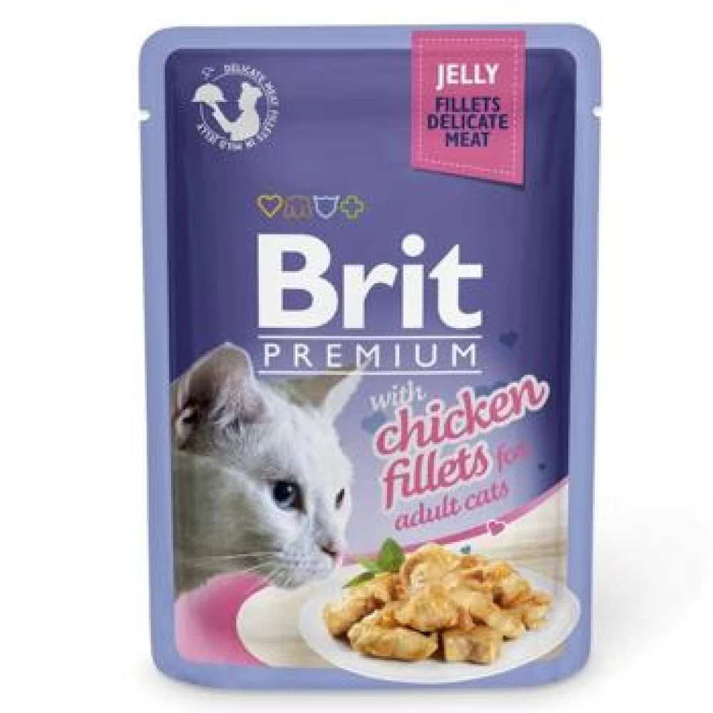 Brit Cat Delicate Chicken in Jelly 85 g Hrană Umedă pentru pisici