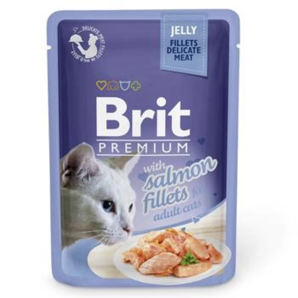 Brit Cat Delicate Salmon in Jelly 85 g Hrană Umedă pentru pisici