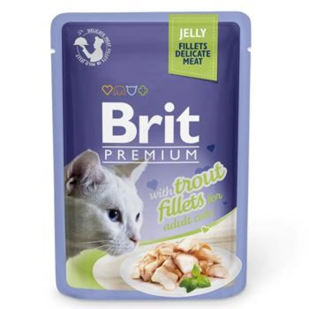 Brit Cat Delicate Trout in Jelly 85 g Hrană Umedă pentru pisici