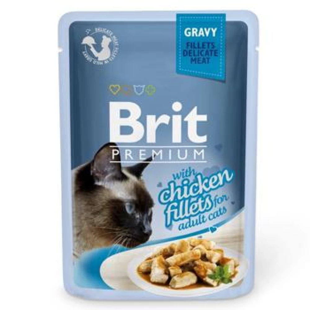 Brit Cat Delicate Chicken in Gravy 85 g Hrană Umedă pentru pisici