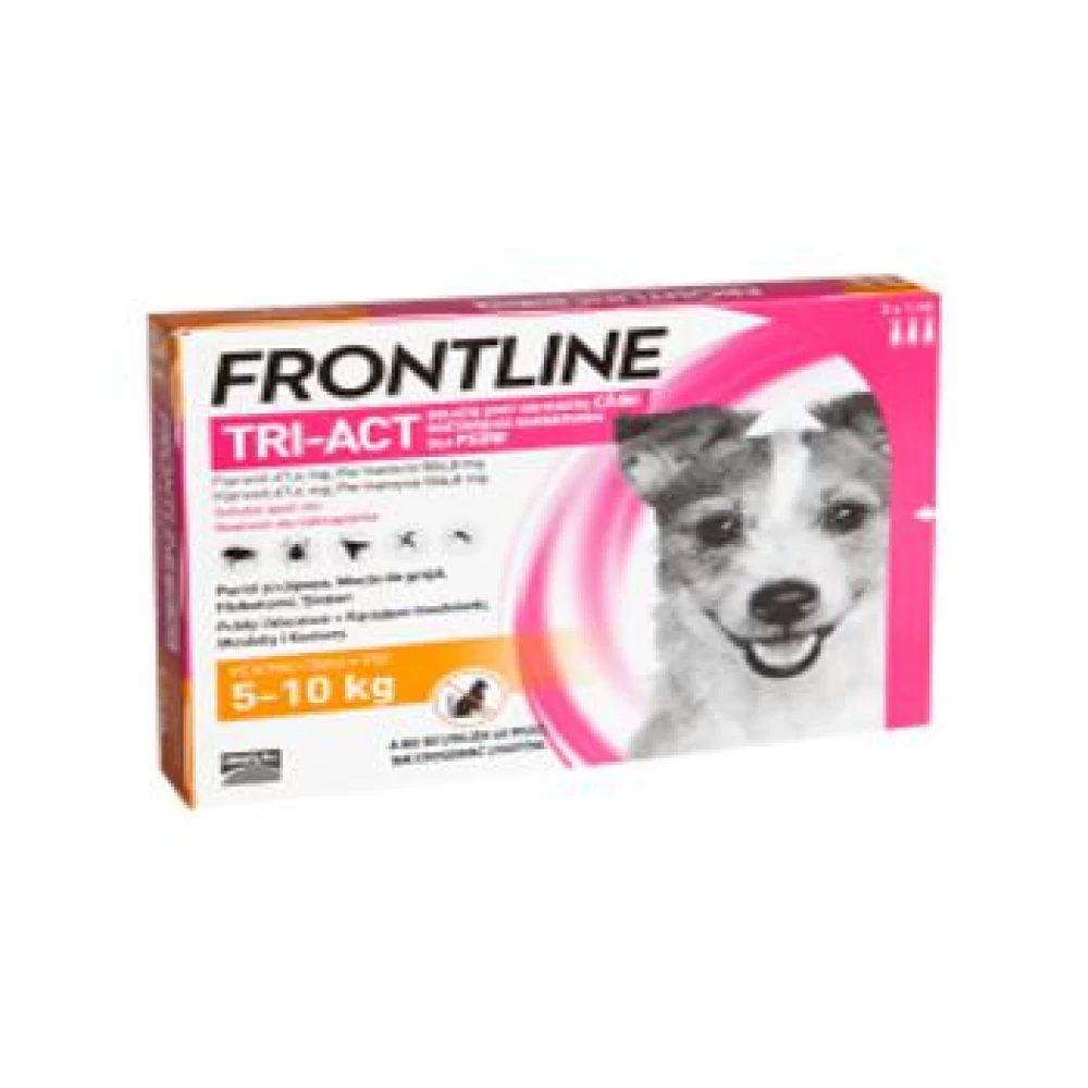 Frontline Tri-Act Spot-On, S 5-10 kg, 3 pipete