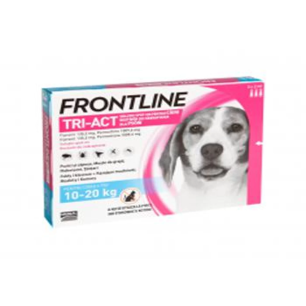 Frontline Tri-Act Spot-On, M 10-20 kg, 3 pipete